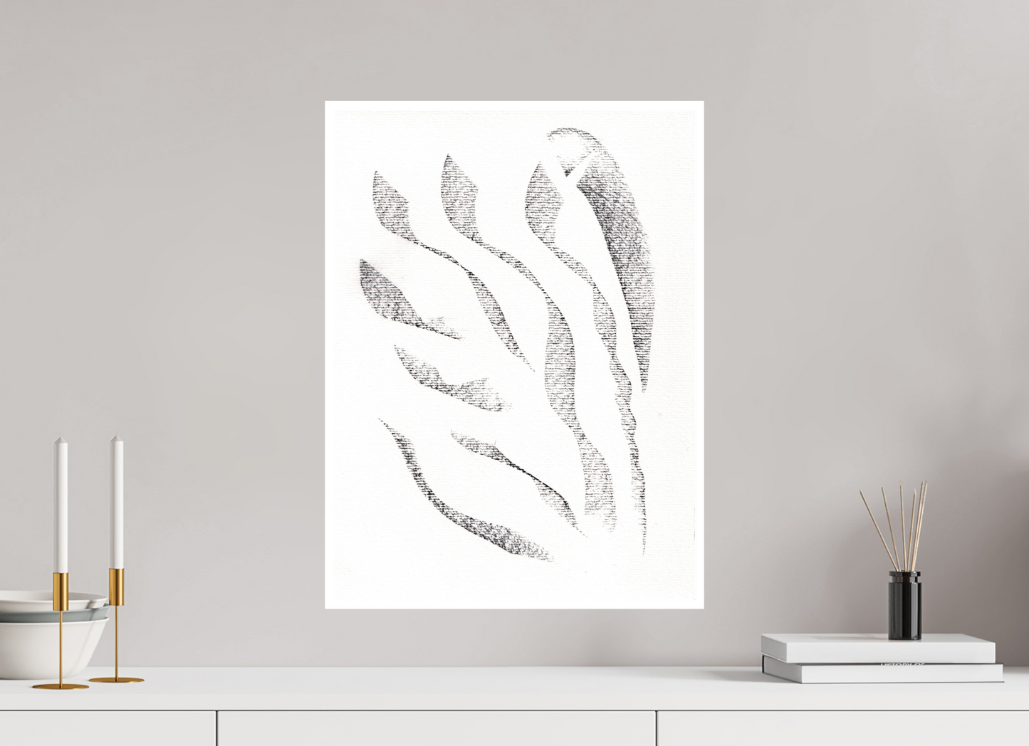 40 x 54,3 cm, Impression d'Art sur Papier Bambou ephemérios