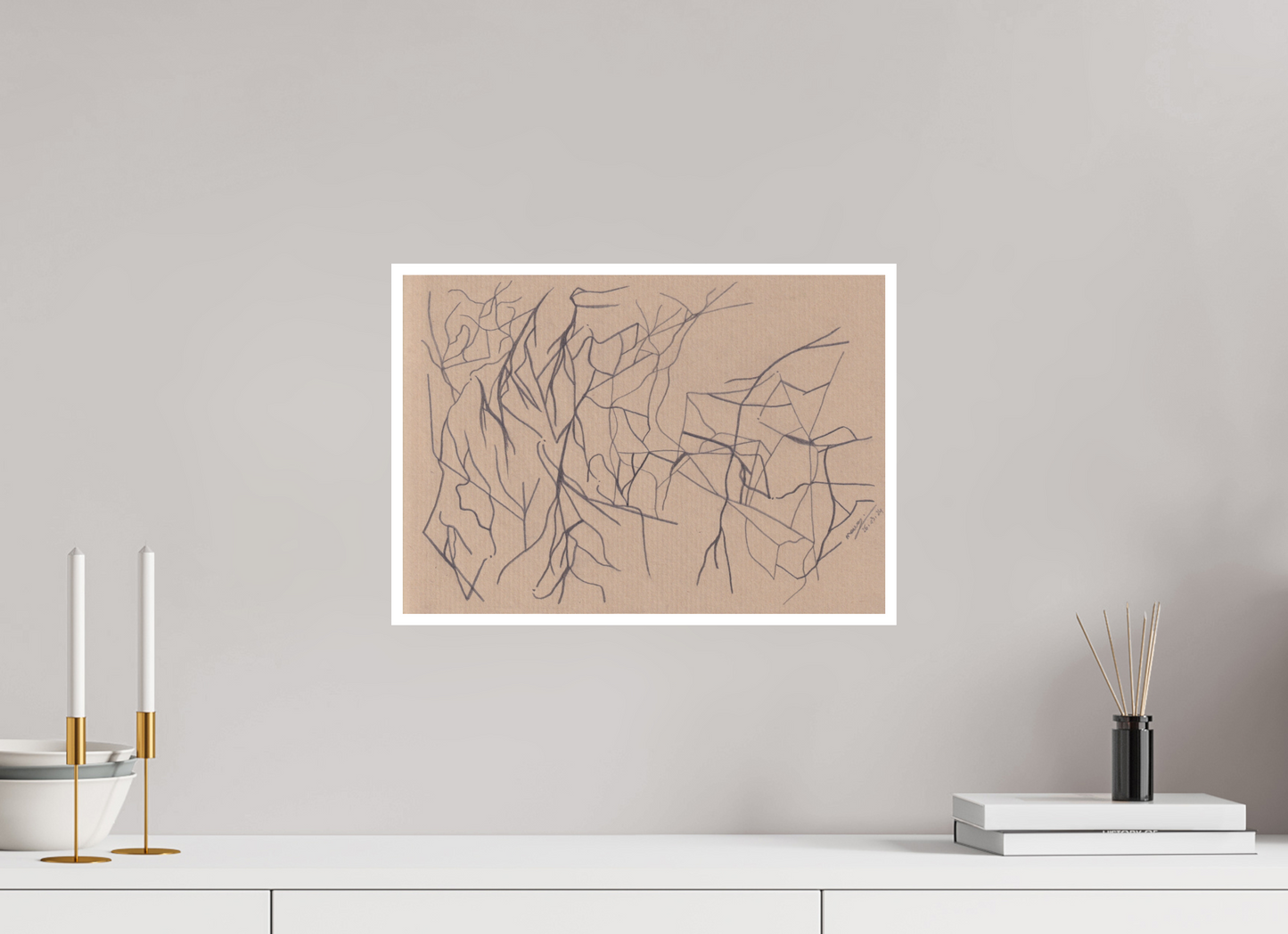 42,7 x 30 cm, Impression d'Art sur Papier Bambou Survenir