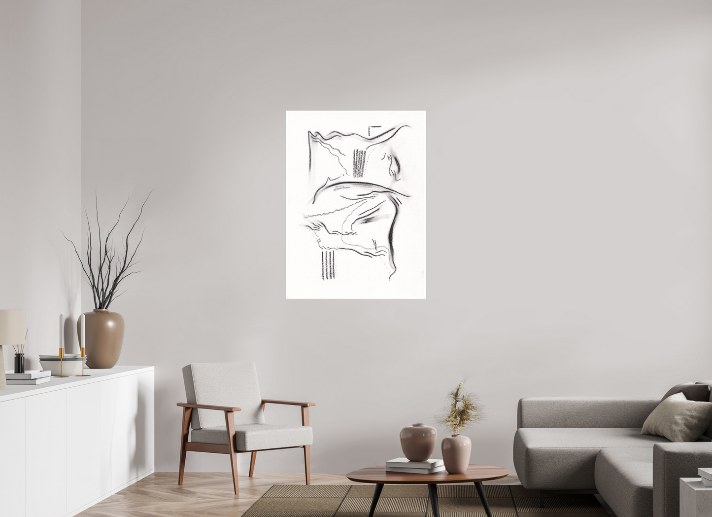 80 x 108,3 cm, Impression d'Art sur Papier Bambou hystera